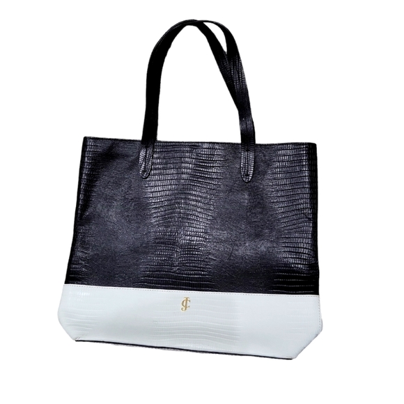 Juicy Couture Handbags - Juicy Couture Textured Black and White Tote